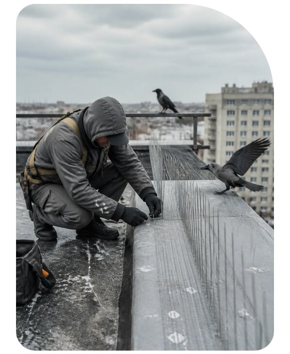 Защита от ворон под ключ в Карабулаке по цене от 5165 р. | Сенат-Крб